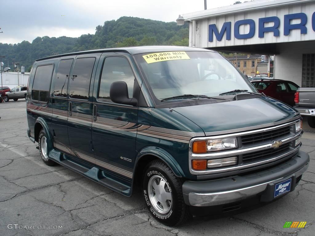 1999 Express 1500 Passenger Conversion Van - Medium Fernmist Green Metallic / Neutral photo #15