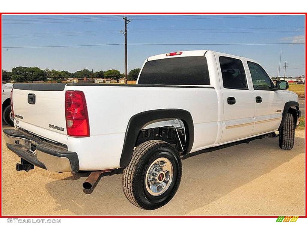 2003 Silverado 2500HD Crew Cab - Summit White / Tan photo #6