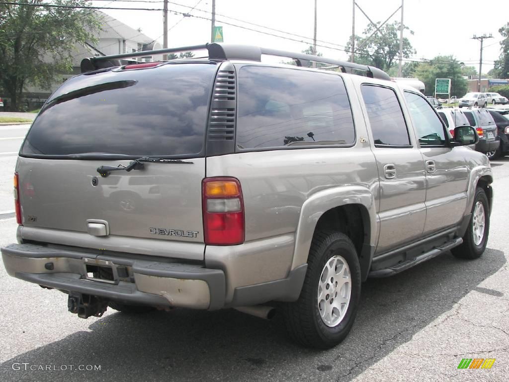 2003 Suburban 1500 Z71 4x4 - Light Pewter Metallic / Tan/Neutral photo #3