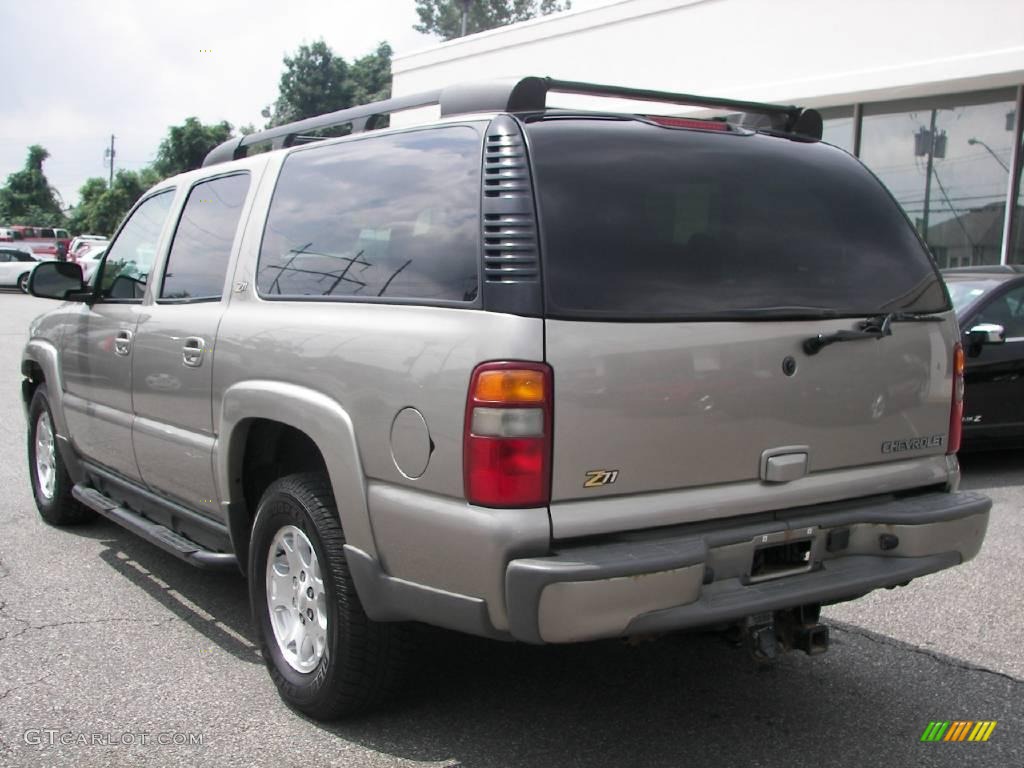 2003 Suburban 1500 Z71 4x4 - Light Pewter Metallic / Tan/Neutral photo #4