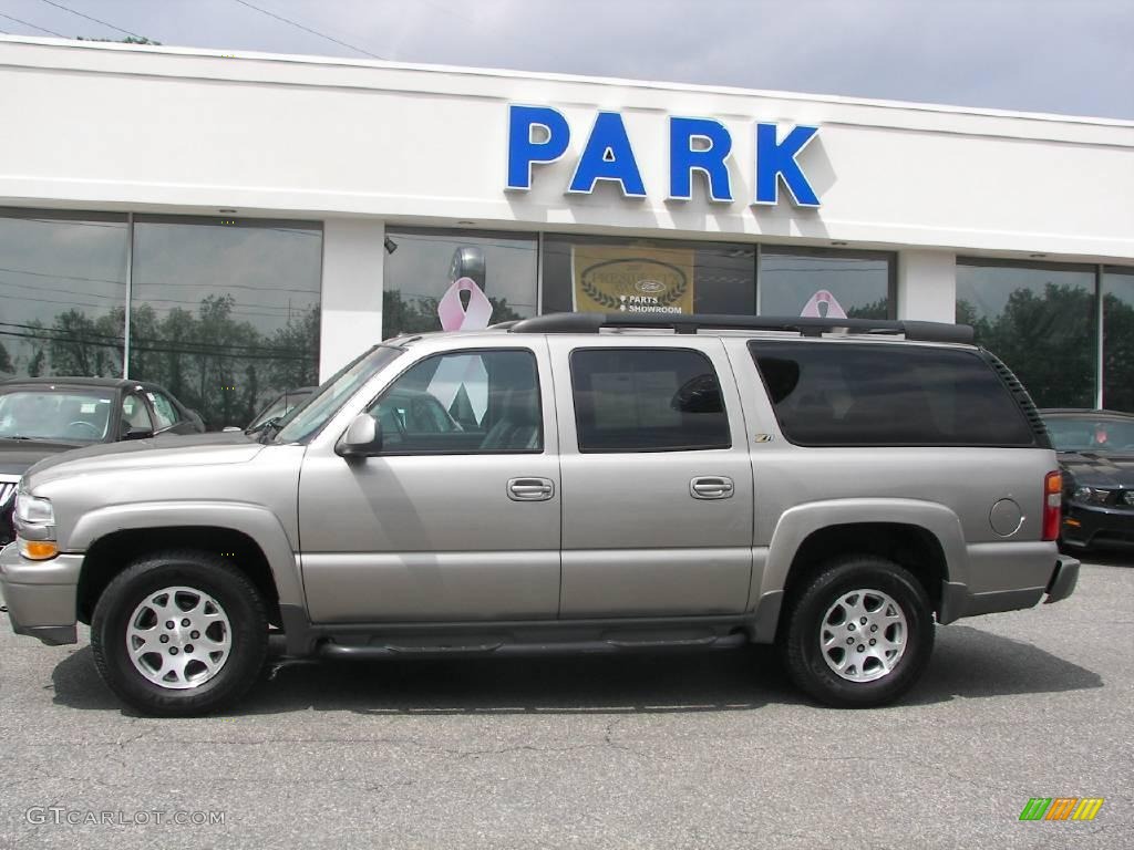 2003 Suburban 1500 Z71 4x4 - Light Pewter Metallic / Tan/Neutral photo #28