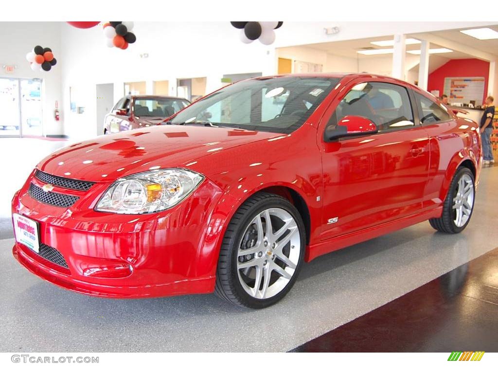 2008 Cobalt SS Coupe - Victory Red / Ebony/Red photo #2