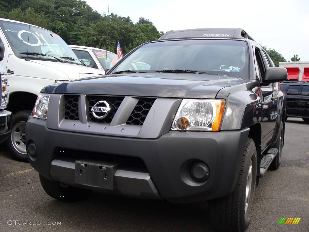 2007 Xterra X 4x4 - Night Armor Black Metallic / Desert/Graphite photo #1