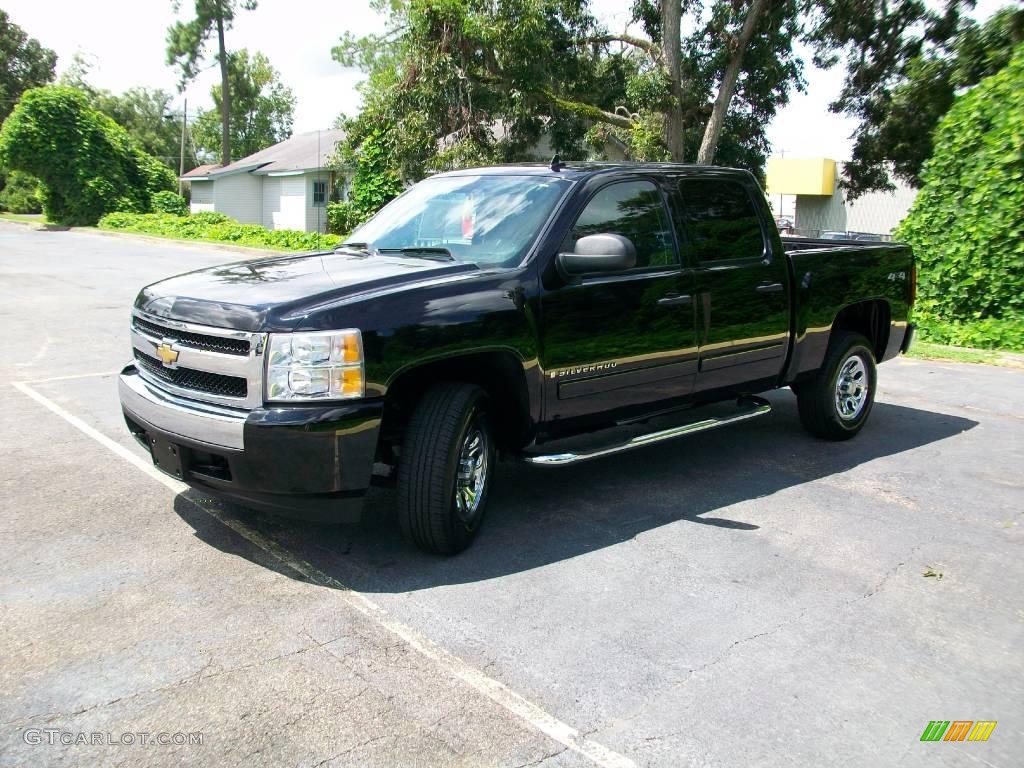 2007 Silverado 1500 LT Crew Cab 4x4 - Black / Ebony Black photo #7