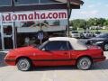 1986 Bright Red Ford Mustang LX Convertible  photo #2