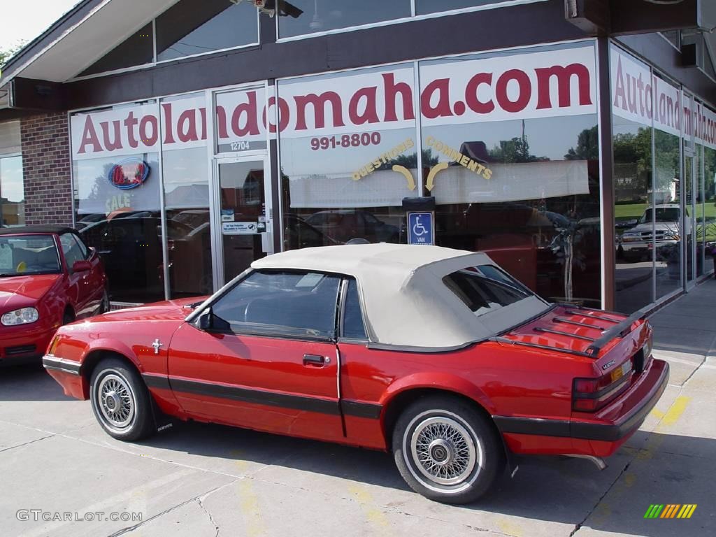 1986 Mustang LX Convertible - Bright Red / Red photo #4