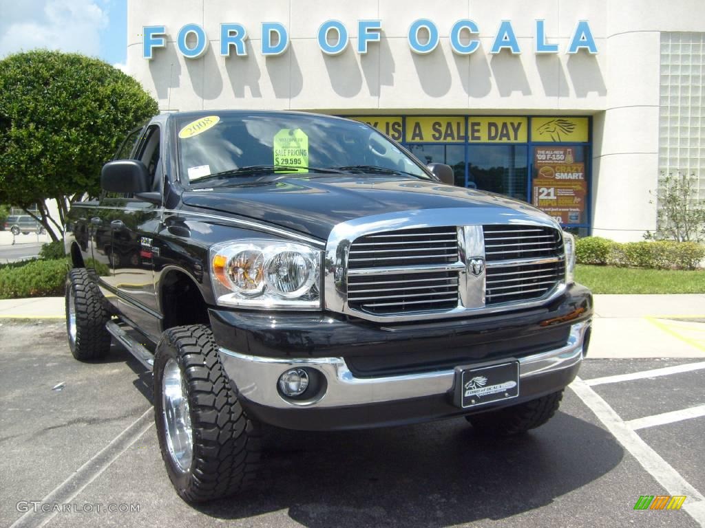 2008 Ram 2500 Big Horn Quad Cab 4x4 - Brilliant Black Crystal Pearl / Medium Slate Gray photo #9