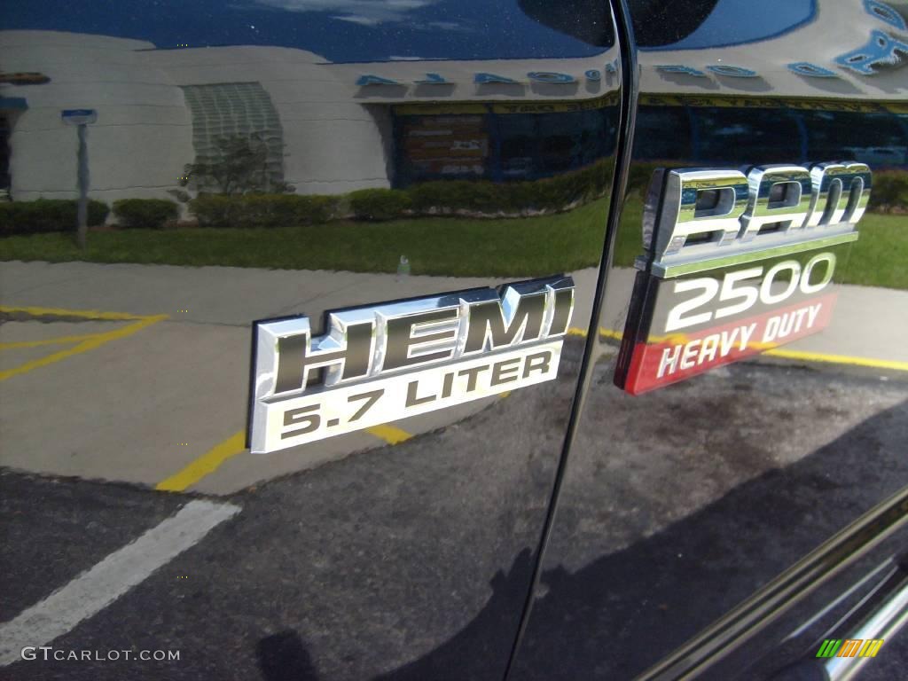 2008 Ram 2500 Big Horn Quad Cab 4x4 - Brilliant Black Crystal Pearl / Medium Slate Gray photo #13