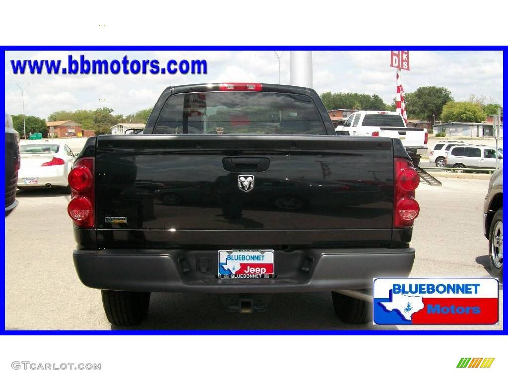 2008 Ram 1500 ST Regular Cab - Brilliant Black Crystal Pearl / Medium Slate Gray photo #5