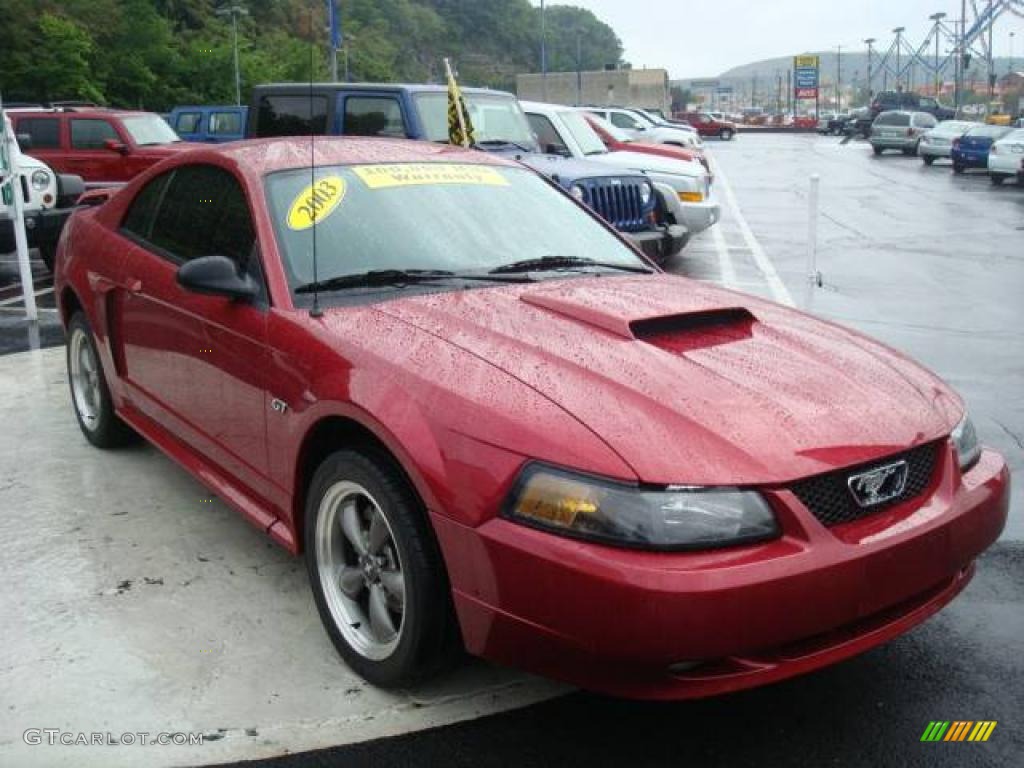 2003 Mustang GT Coupe - Redfire Metallic / Dark Charcoal photo #6