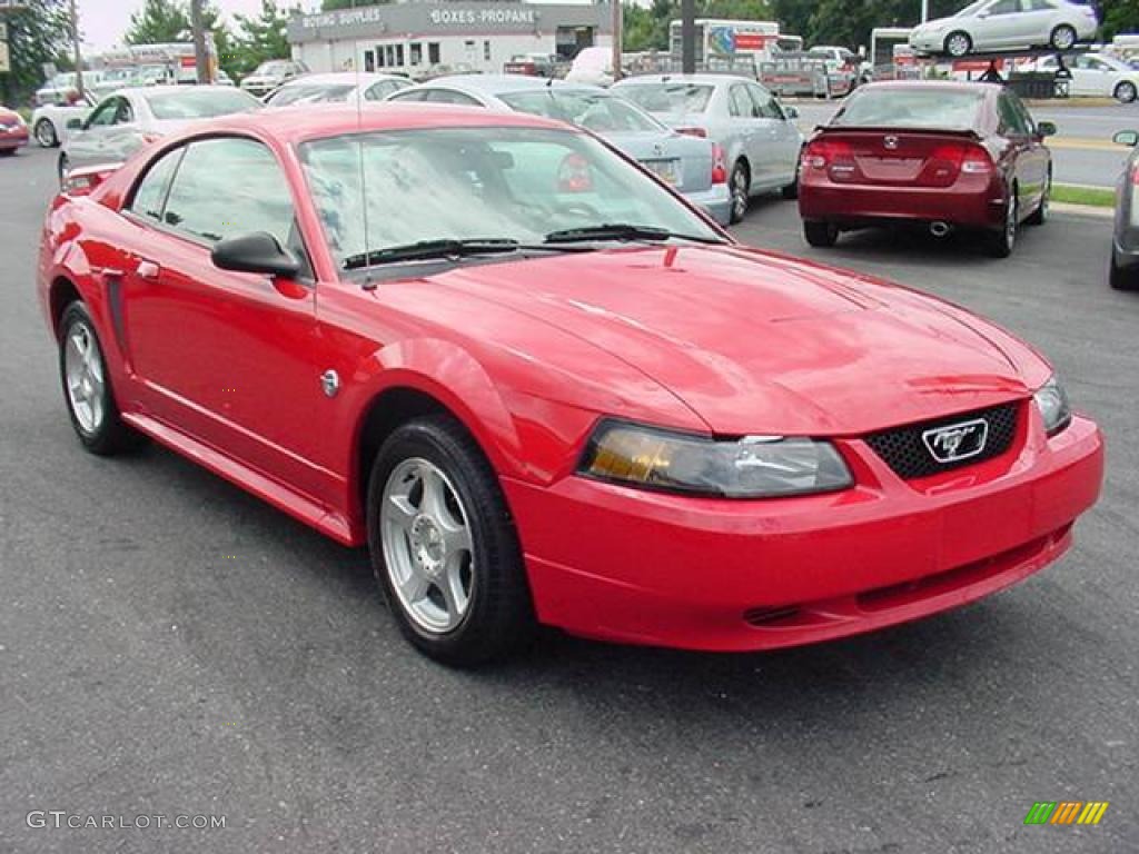 2004 Mustang V6 Coupe - Torch Red / Medium Graphite photo #1