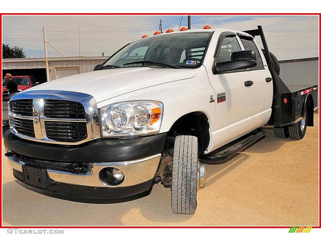 Bright White Dodge Ram 3500