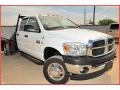 2007 Bright White Dodge Ram 3500 SLT Quad Cab Chassis  photo #7