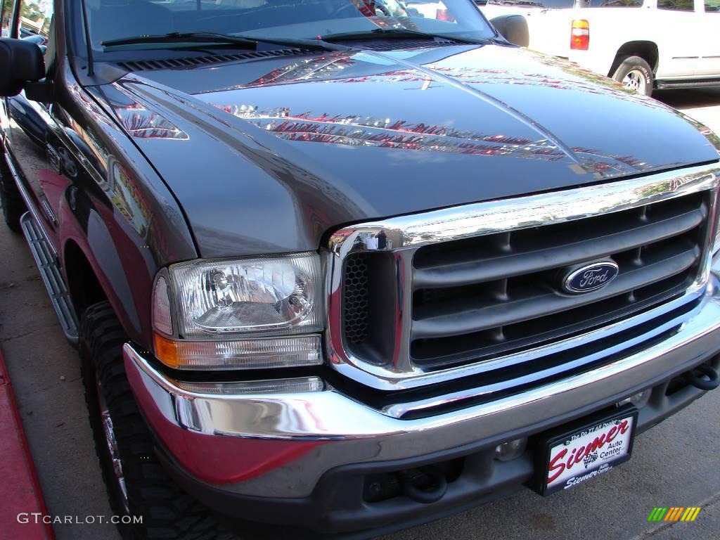 2002 F250 Super Duty XLT SuperCab 4x4 - Dark Shadow Grey Metallic / Medium Flint photo #12