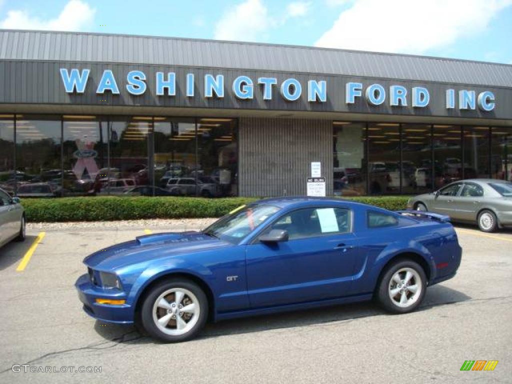 2008 Mustang GT Premium Coupe - Vista Blue Metallic / Dark Charcoal photo #1