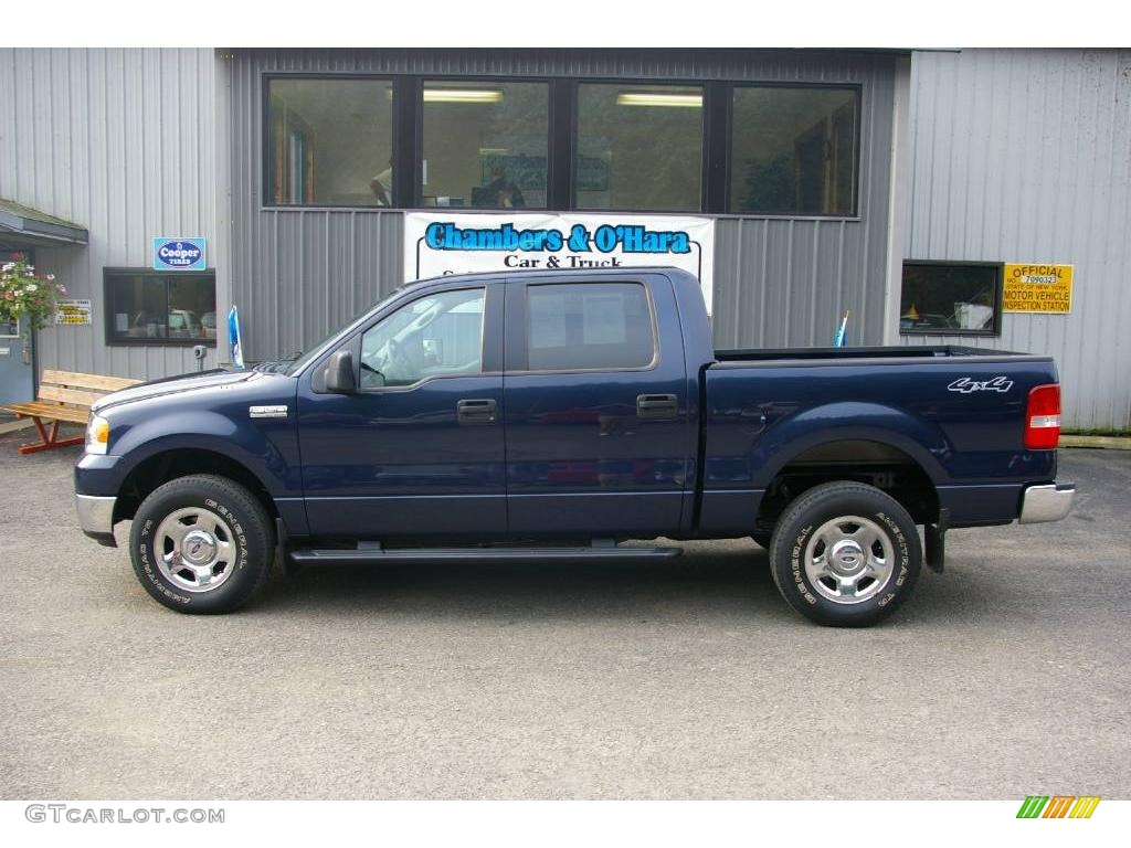 2005 F150 XLT SuperCrew 4x4 - True Blue Metallic / Medium Flint Grey photo #2