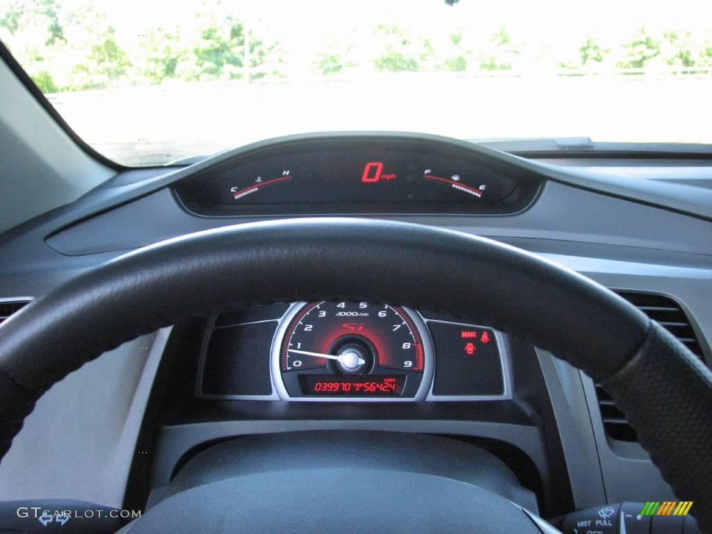 2008 Civic Si Coupe - Galaxy Gray Metallic / Black photo #12