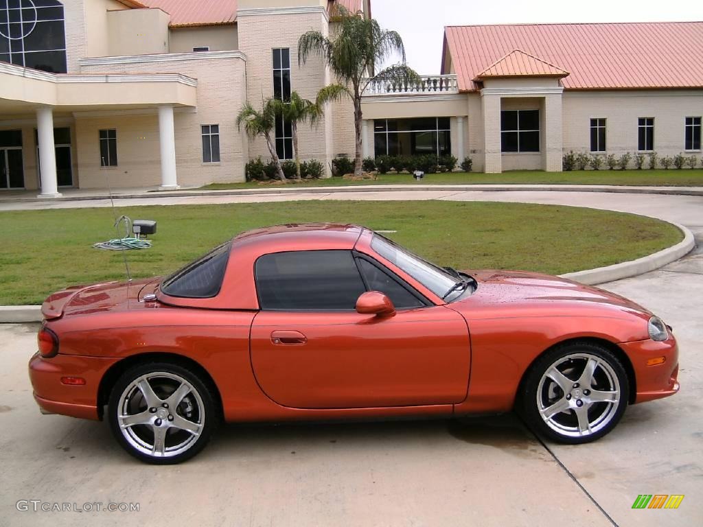 2005 MX-5 Miata MAZDASPEED Grand Touring Roadster - Lava Orange Mica / Black/Silver photo #2