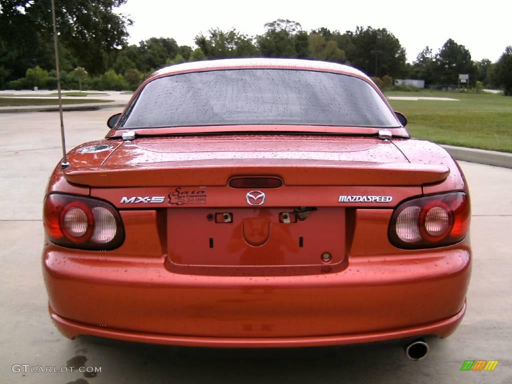 2005 MX-5 Miata MAZDASPEED Grand Touring Roadster - Lava Orange Mica / Black/Silver photo #4