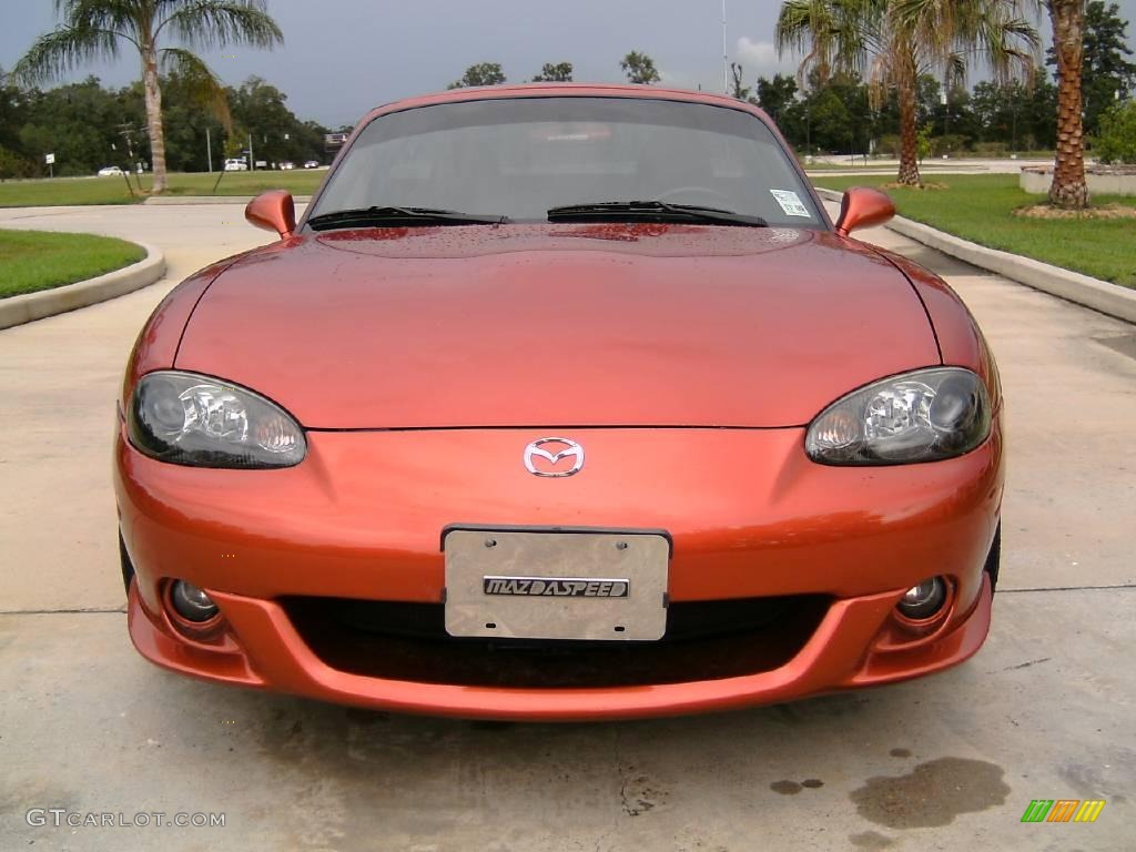 2005 MX-5 Miata MAZDASPEED Grand Touring Roadster - Lava Orange Mica / Black/Silver photo #8