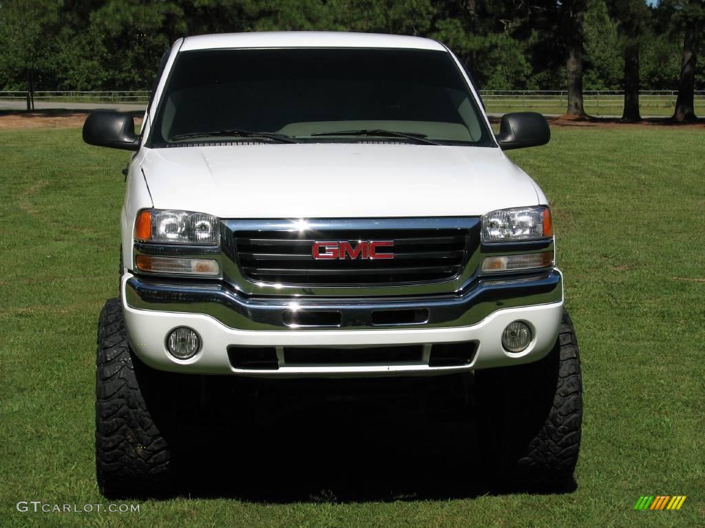 2005 Sierra 1500 SLE Regular Cab 4x4 - Summit White / Neutral photo #3