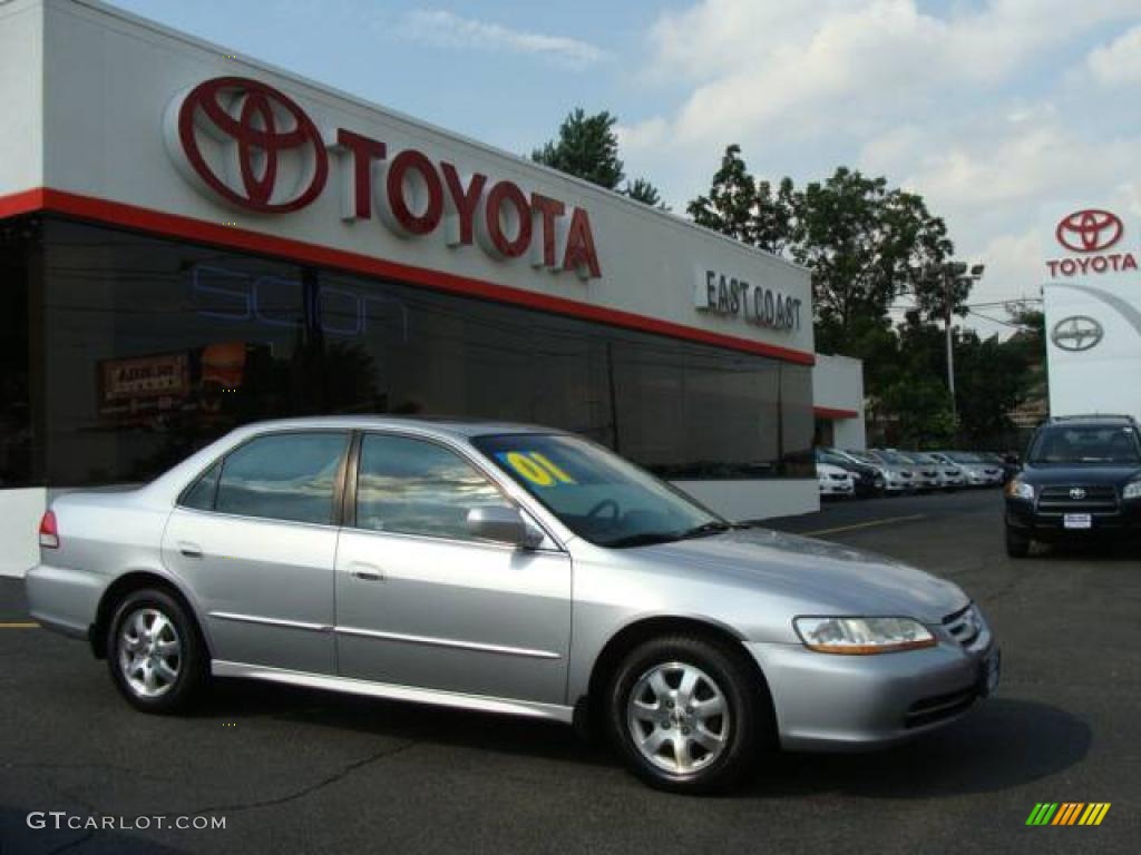 2001 Accord EX Sedan - Satin Silver Metallic / Quartz Gray photo #1