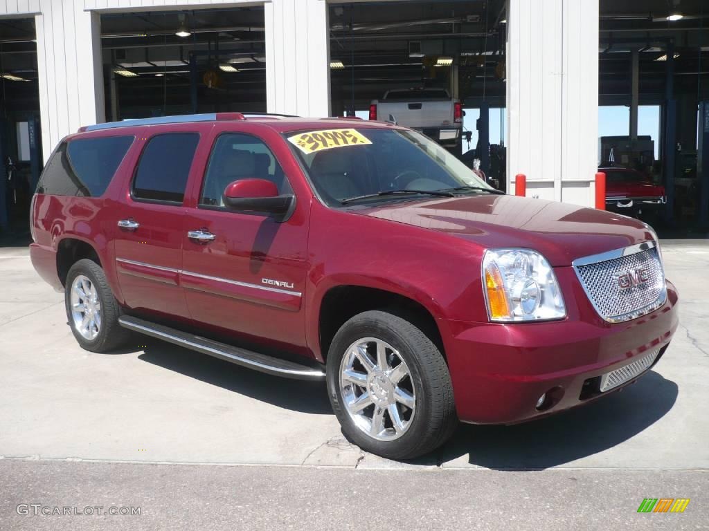 2008 Yukon XL Denali AWD - Red Jewel Tintcoat / Cocoa/Light Cashmere photo #1