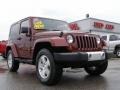 2009 Red Rock Crystal Pearl Coat Jeep Wrangler Sahara 4x4  photo #1