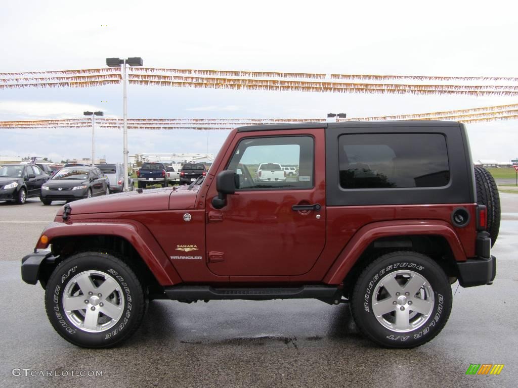 2009 Wrangler Sahara 4x4 - Red Rock Crystal Pearl Coat / Dark Slate Gray/Medium Slate Gray photo #6