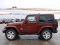 2009 Red Rock Crystal Pearl Coat Jeep Wrangler Sahara 4x4  photo #6
