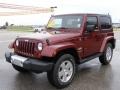 2009 Red Rock Crystal Pearl Coat Jeep Wrangler Sahara 4x4  photo #7