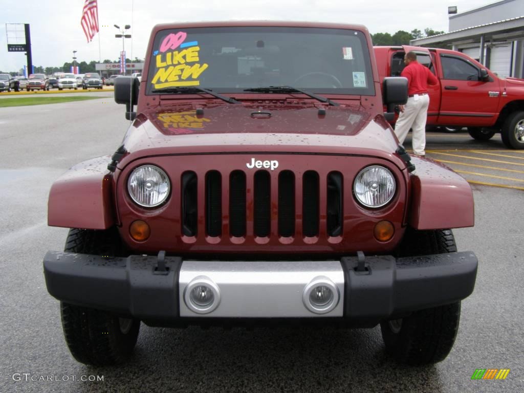 2009 Wrangler Sahara 4x4 - Red Rock Crystal Pearl Coat / Dark Slate Gray/Medium Slate Gray photo #8