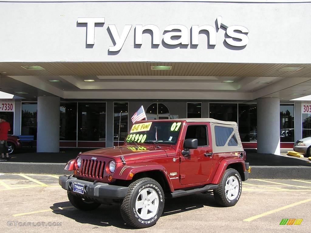 2007 Wrangler Sahara 4x4 - Red Rock Crystal Pearl / Dark Khaki/Medium Khaki photo #1