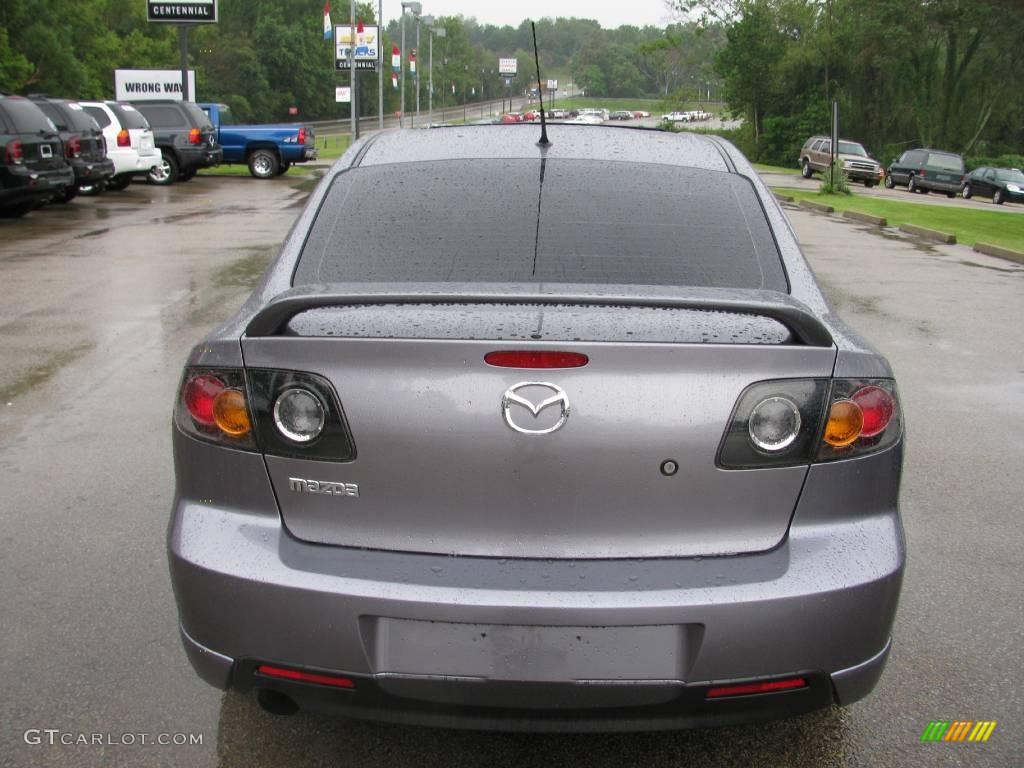 2006 MAZDA3 s Touring Sedan - Titanium Gray Metallic / Black/Red photo #3