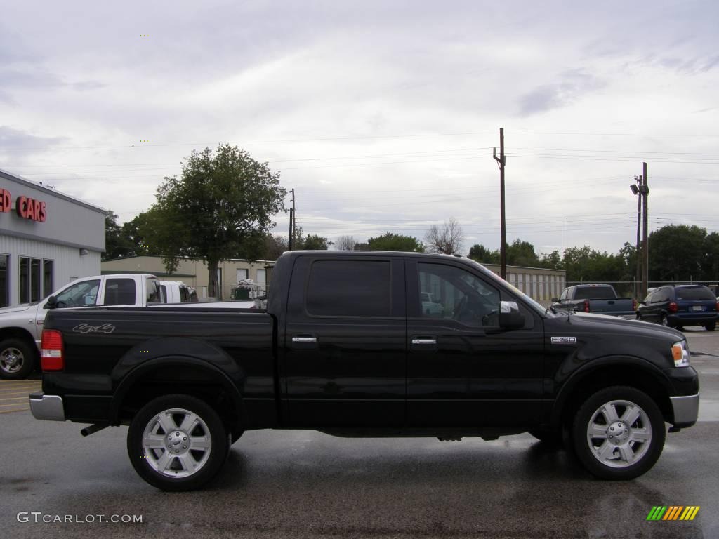 2006 F150 Lariat SuperCrew 4x4 - Black / Black photo #2