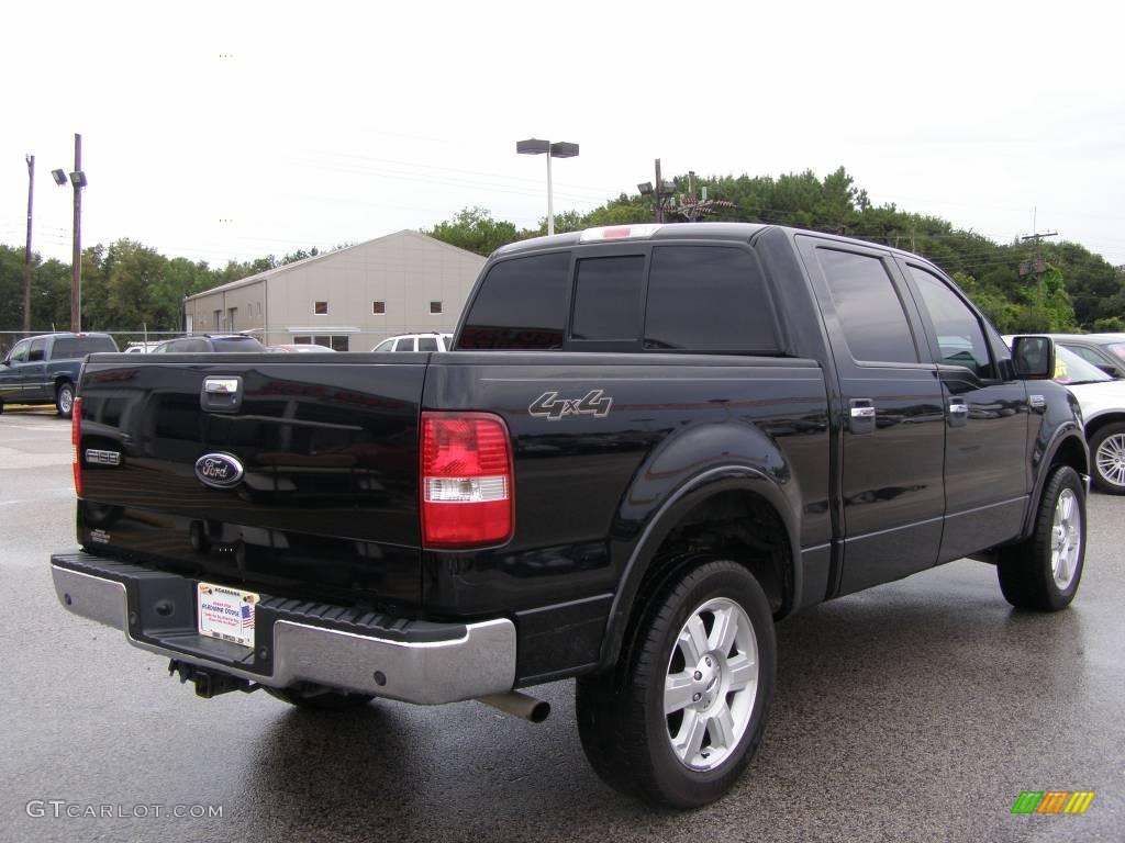2006 F150 Lariat SuperCrew 4x4 - Black / Black photo #3
