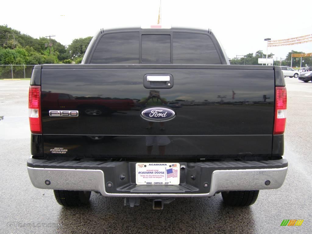 2006 F150 Lariat SuperCrew 4x4 - Black / Black photo #4