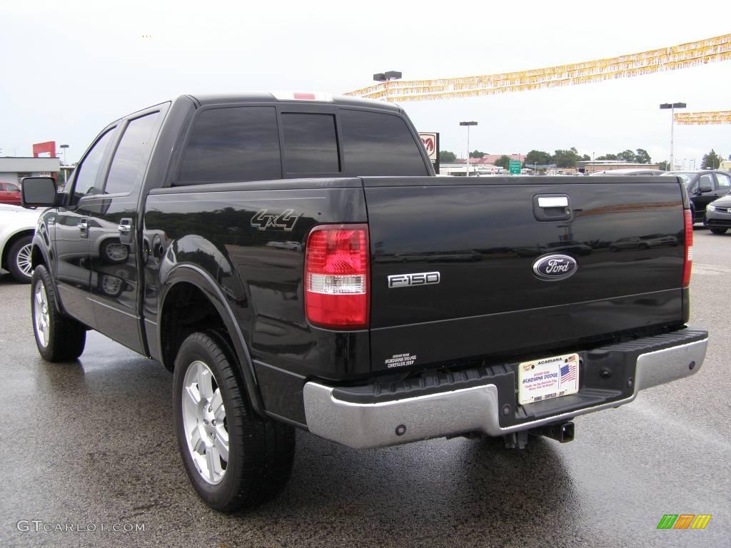 2006 F150 Lariat SuperCrew 4x4 - Black / Black photo #5