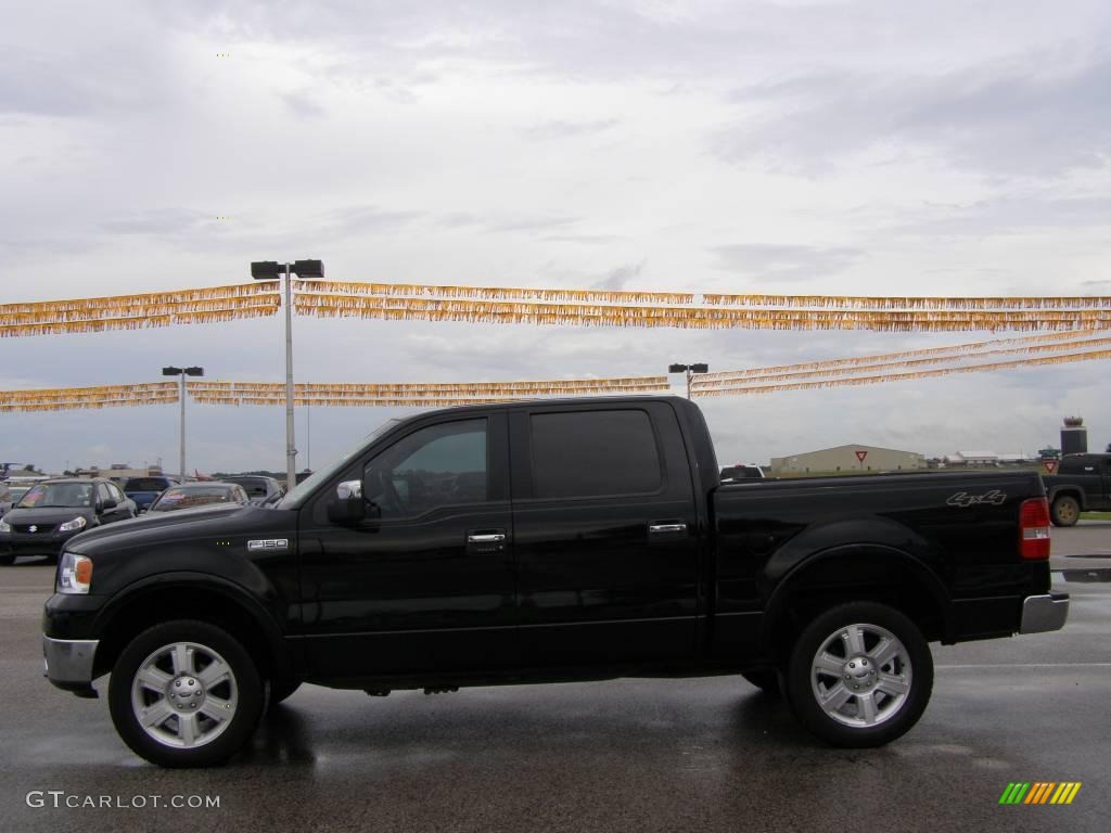 2006 F150 Lariat SuperCrew 4x4 - Black / Black photo #6