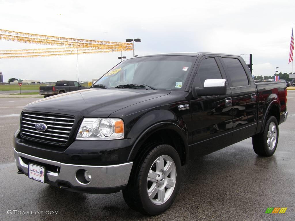 2006 F150 Lariat SuperCrew 4x4 - Black / Black photo #7