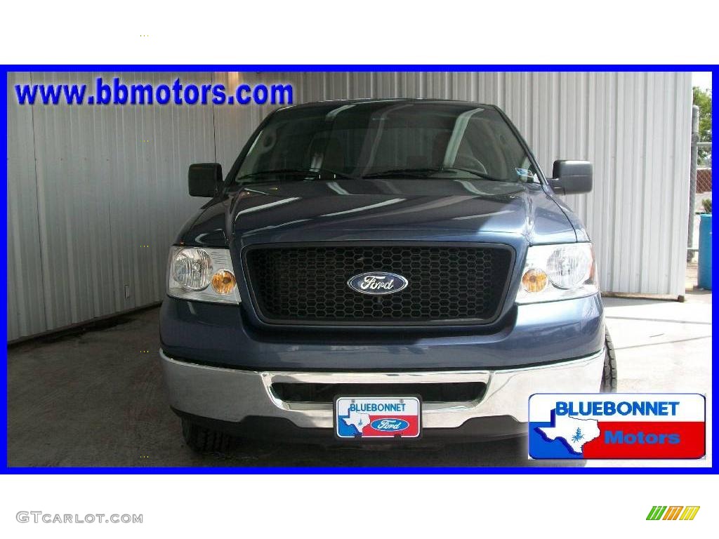 2006 F150 XLT SuperCrew - Medium Wedgewood Blue Metallic / Tan photo #2