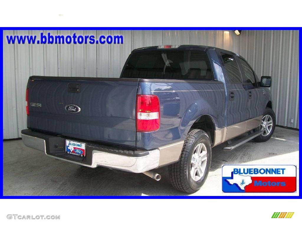 2006 F150 XLT SuperCrew - Medium Wedgewood Blue Metallic / Tan photo #3