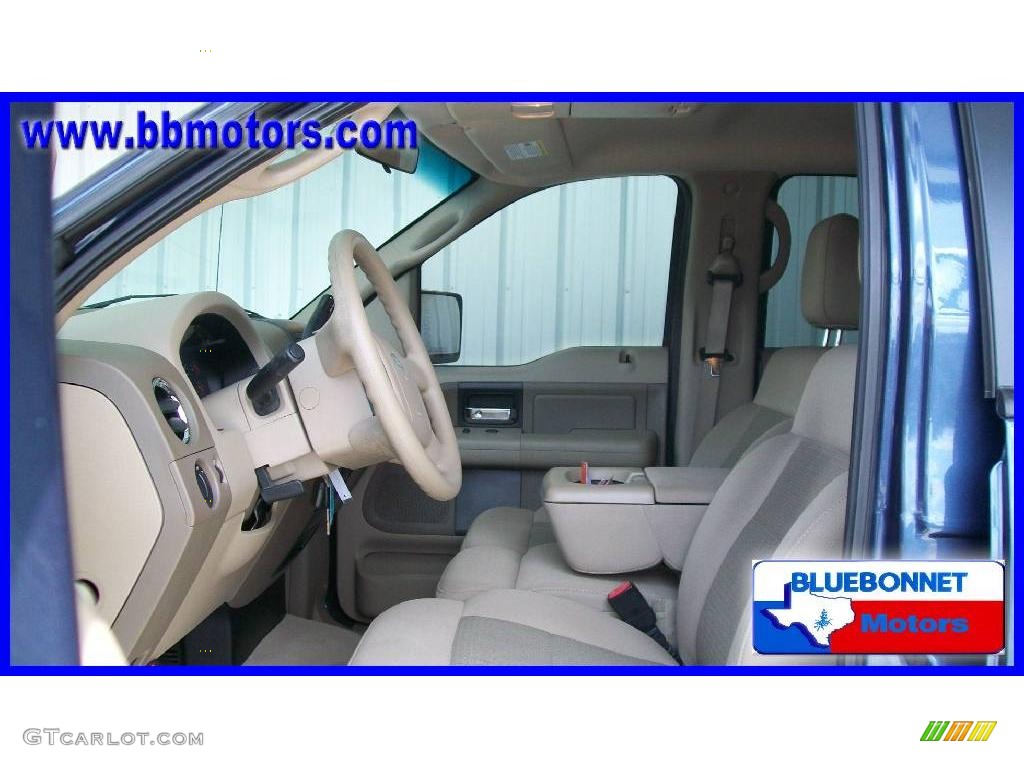 2006 F150 XLT SuperCrew - Medium Wedgewood Blue Metallic / Tan photo #7