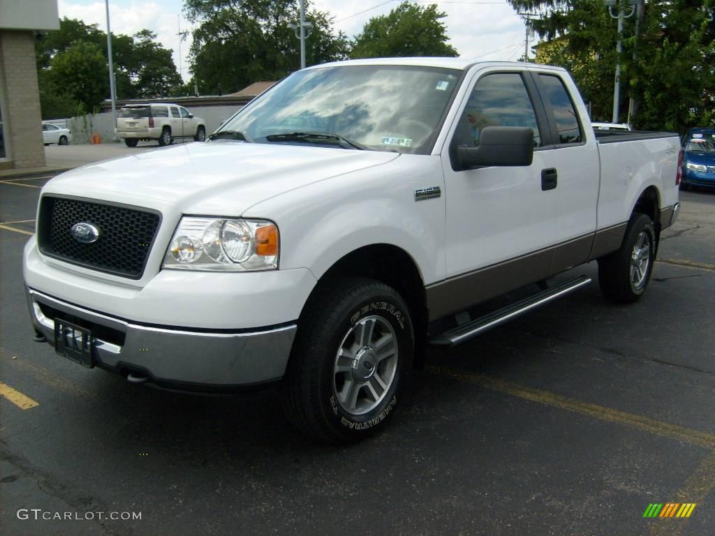 2006 F150 XLT SuperCab 4x4 - Oxford White / Tan photo #8