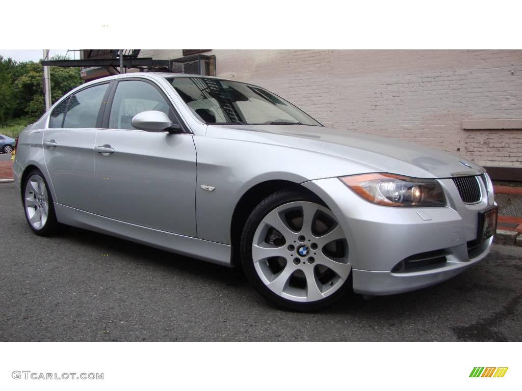 2006 3 Series 330i Sedan - Titanium Silver Metallic / Black photo #2
