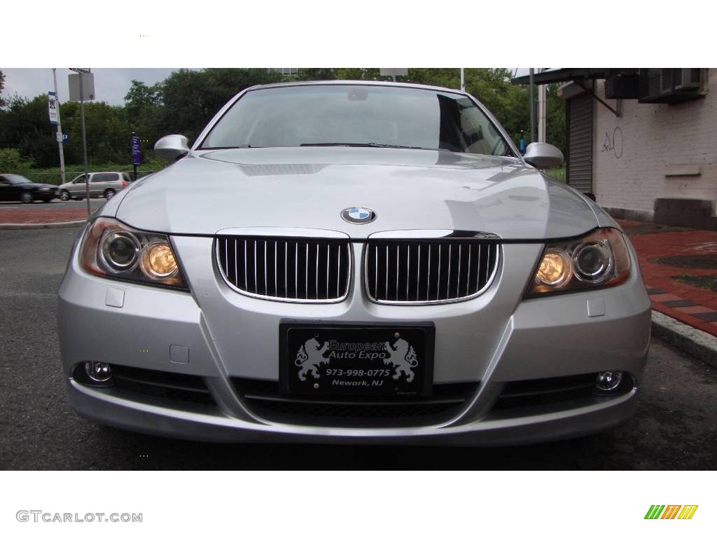 2006 3 Series 330i Sedan - Titanium Silver Metallic / Black photo #7