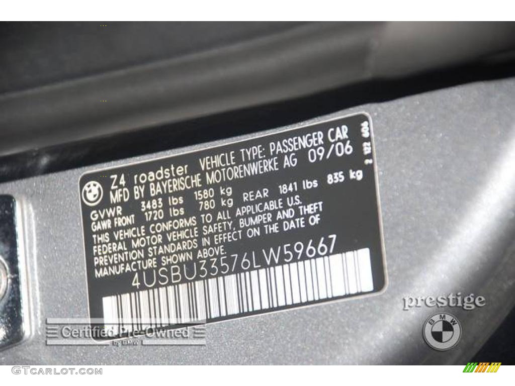 2006 Z4 3.0i Roadster - Silver Grey Metallic / Black photo #10