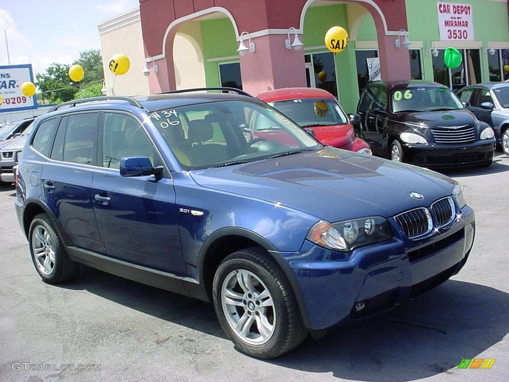 2006 X3 3.0i - Mystic Blue Metallic / Sand Beige photo #1