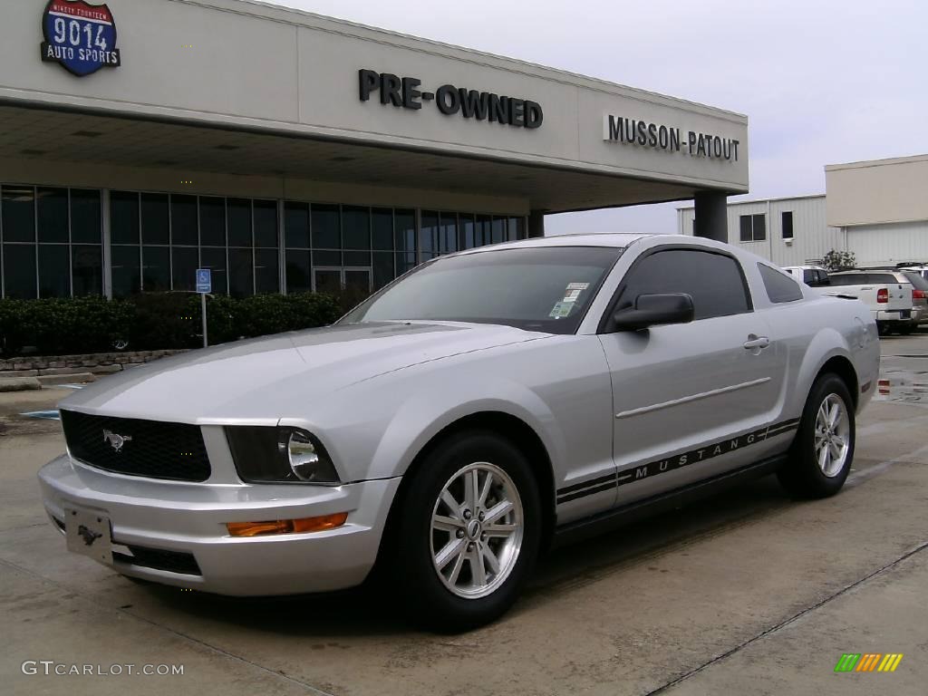 Satin Silver Metallic Ford Mustang