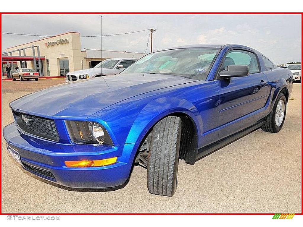 2008 Mustang V6 Deluxe Coupe - Vista Blue Metallic / Light Graphite photo #1